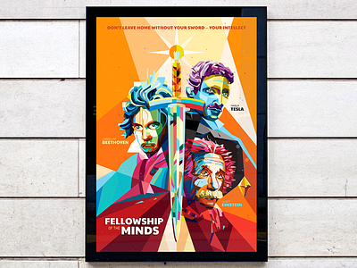 Knowledge is Power Movie Poster accurate history beethoven einstein movie poster sword tesla wpap
