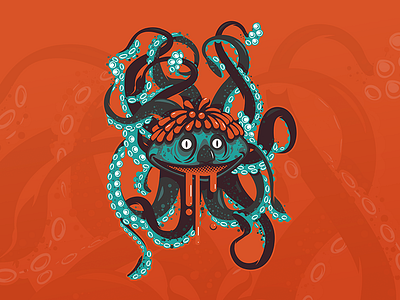 Halloween Yet? halloween illustration lovecraft octopus puffnstuff squid tentacles vector