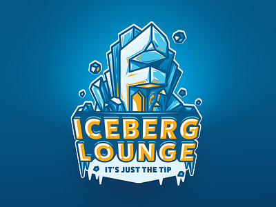 Iceberg Lounge badge iceberg illustrator logo twitch vector warframe