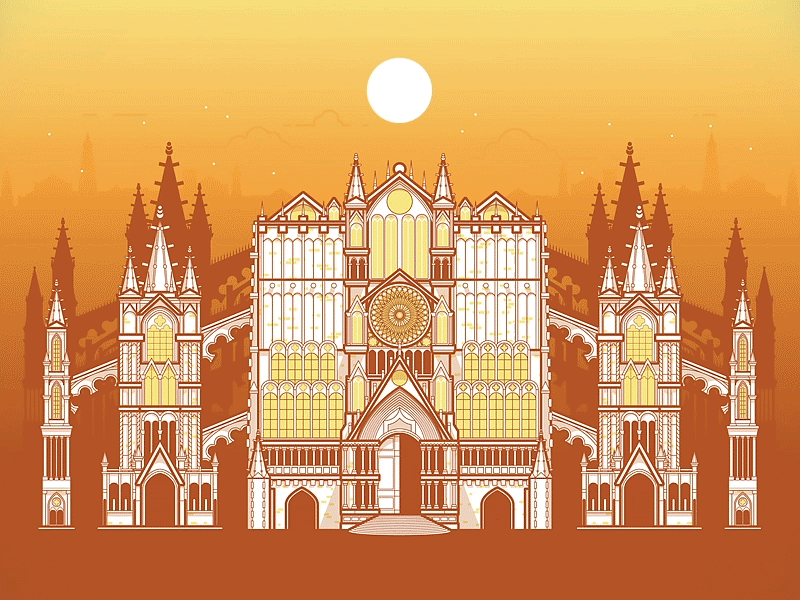 Cathedral anor londo building cathedral church illustration outline vector