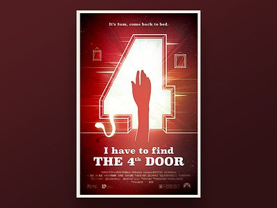 The 4th Door horror illustrator movie poster portal poster poster design science fiction secret door vector