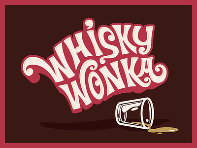 Whisky Wonka branding chocolate illustration illustrator logo typography vector whiskey whisky willy wonka wonka