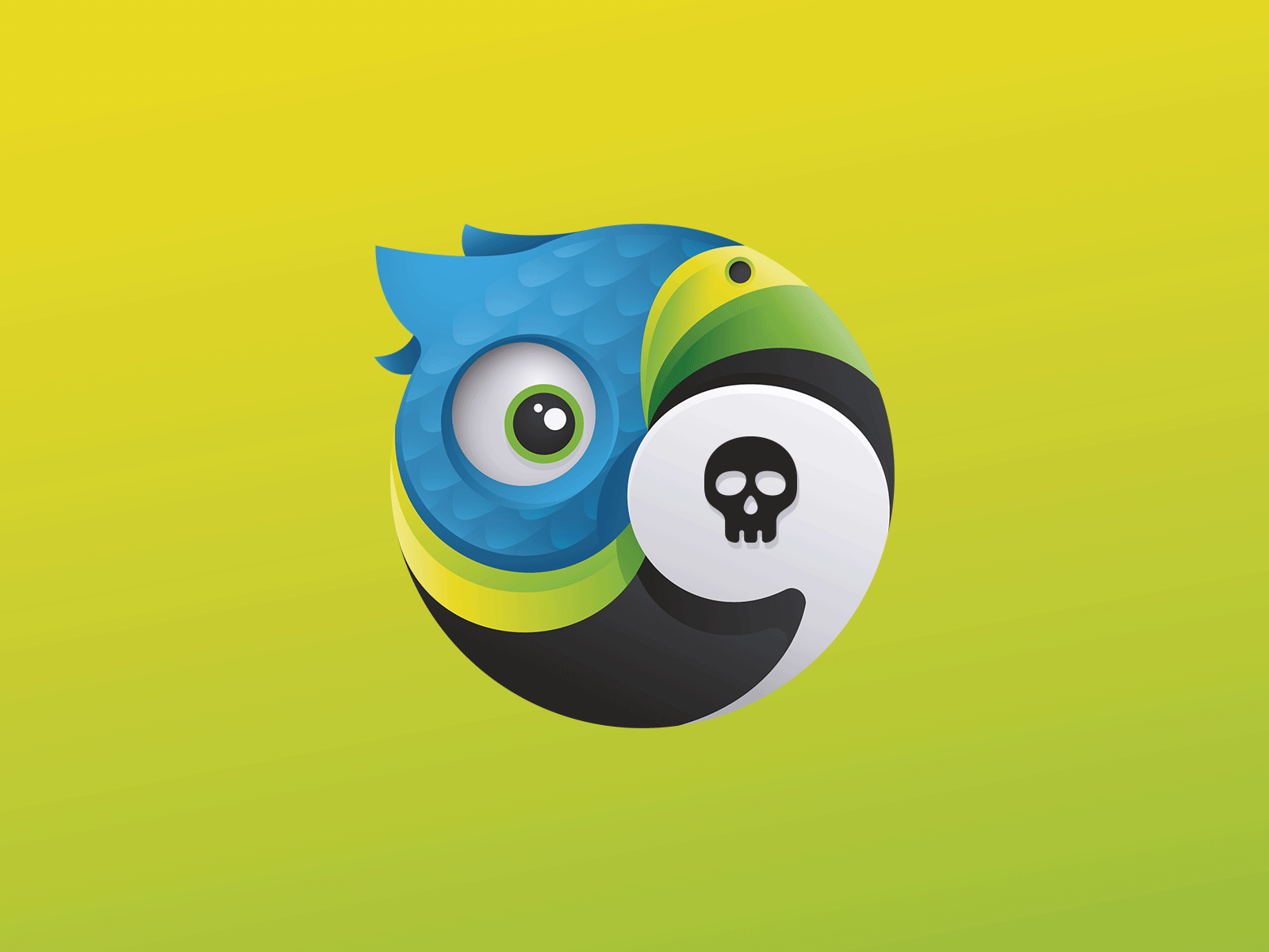 Bird is the Word bird curse grawlix illustrator logo macaw parrot profanity vector weekly warm up