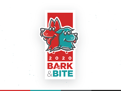 Bark and Bite badge bark bite branding campaign dog illustrator logo mascot vector vote weekly warm up