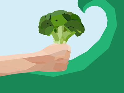 Brocol power brocol green illustration vector vegetable vegetarian