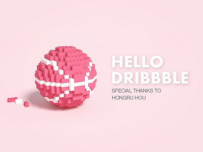 Hello Dribbble debut first shot lego