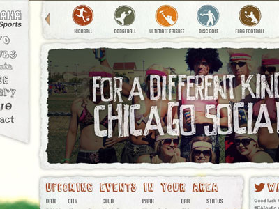 Social Sports Website design web