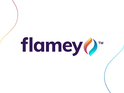 Flamey - Logo Design abstract ashpetor branding burn colorful logo eco energy fire firewood firework flame flame logo fuel gradient logo illustration inpetor light logo designer presentation symbol