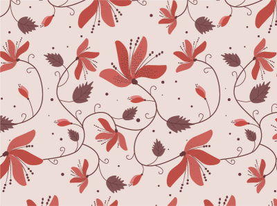 Floral pattern flat illustration