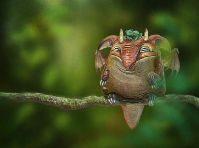 Little dragon dragon fantasy illustration photoshop