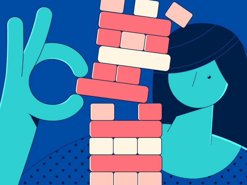 It's Jenga time! by Konstantinos Pappas on Dribbble