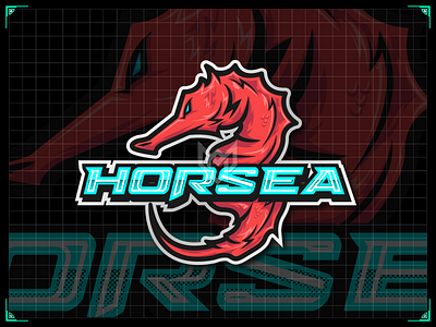 Horsea esport logo concept