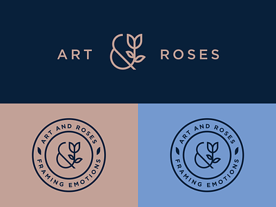 Art & Roses - Wedding Filmmaking Team ampersand art and roses brand identity logo visual design visual identity wedding logo