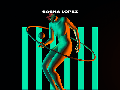 Music Cover | Sasha Lopez - The Blame abstract abstract art abstraction album art album cover album cover art album inspiration artist cover art cover music design flowers graphic design green music music artwork music cover music cover art photo statue