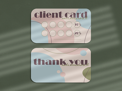 development of loyalty cards for a manicurist branding business card design form style graphic design illustration logo vector