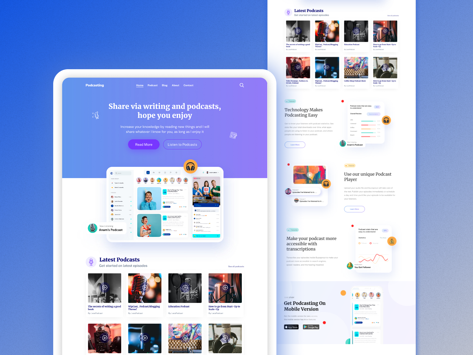 Podcast-Landing Page by Md faysal on Dribbble