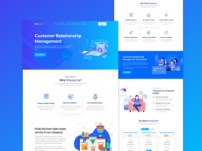 SaaS & CRM App Landing Page