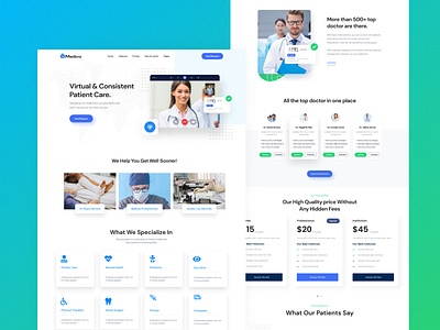 Medical Doctor Consultation Landing Page design typography ui ux