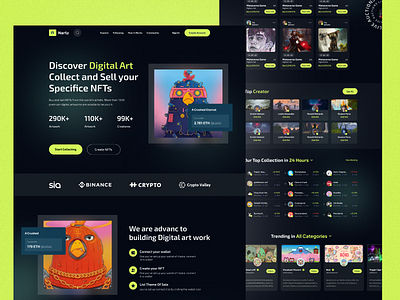 NFT Marketplace Website branding design typography ui ux
