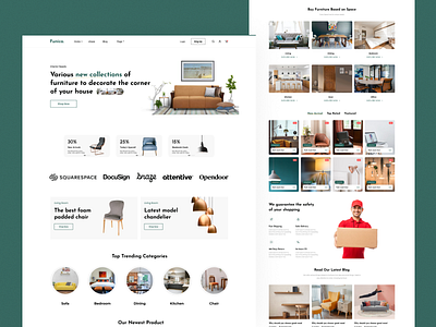 Furniture E-commerce Shop branding design typography ui ux