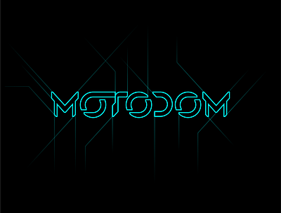 Motodom branding design identity illustration legacy logo logotype mark moto motorcycle sagitov7 tron typography