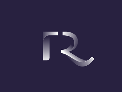 r 2 2 business design gradients identity logo metall monogramm r work
