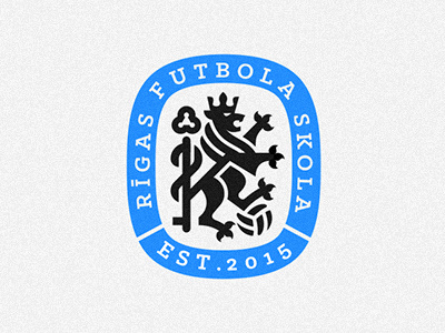 Rigas Futbola Skola emblem football heraldry lion riga геральдика герб лев рига футбол