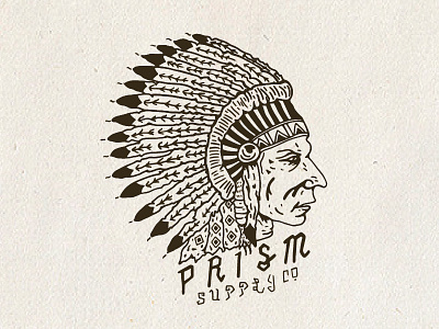 Indian Head design hand drawn illustration indian type typography