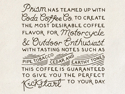 Coffee Bag Type coffee design graphic design hand type motorcycle type