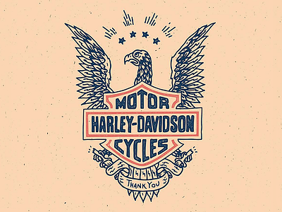 F R E E D O M W I N G S chicago design eagle freedom harley davidson illustration motorcycles