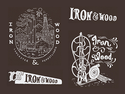 Iron & Wood Graphics ampersand design handmade illustration iron saw type typography wood