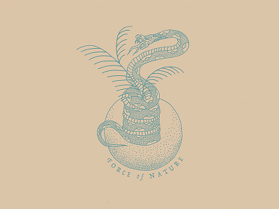 F O R C E o f N A T U R E design graphic design handmade illustration nature snake type