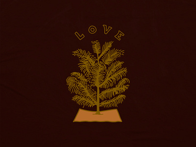 Time to Love design fern graphic design hand type handmade illustration love plant tree type typography