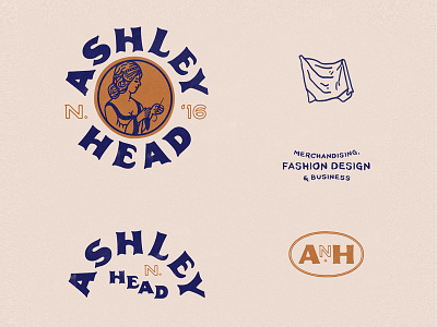 Fashion Logos & Branding branding design fabric fashion fashion design graphic design handmade illustration logos type typography