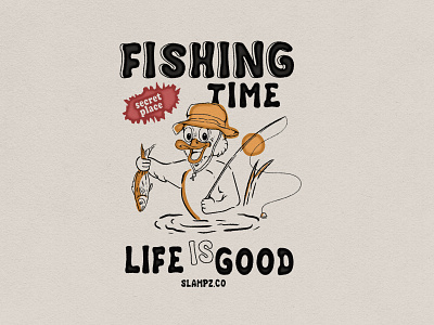 Fishing Design branding design fisherman fishing handdrawn illustration summertime surfing vintage badge vintage design