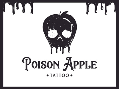 Poison Apple Tattoo Logo art branding design graphic design icon illustration illustrator logo typography vector