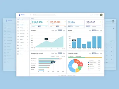 B2B Ecommerce ERP Dashboard concept dashboard e commerce erp visual design