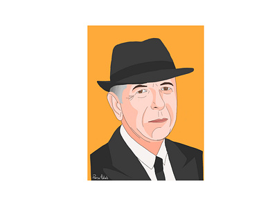 Leonard Cohen Portrait illustration