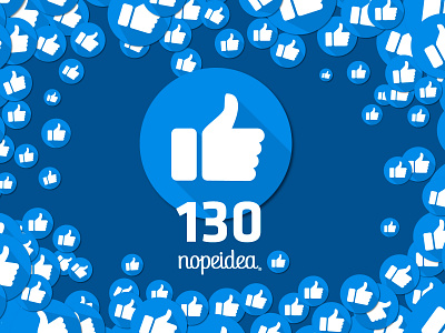 130 Likes on Facebook - Thank you at all! 130 behance brand daniele design facebook fanpage fans galasso graphic likes logo nopeidea portfolio promo