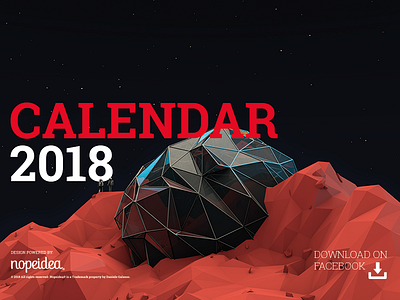 Calendar 2018 by Nopeidea® calendar daniele design digital art download facebook fanpage free galasso nopeidea powered promotion