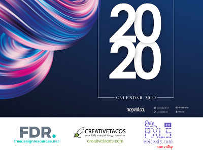 Digital Art Calendar 2020 by Nopeidea® - Collaborations Extended 2020 art behance behance project brand branding calendar 2020 calendar design collaboration daniele design digital digital art download free galasso graphic nopeidea portfolio portfolio design