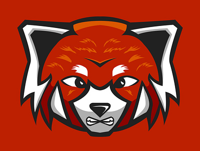 Red Panda art branding design graphic design illustration illustrator logo minimal pintrest typography
