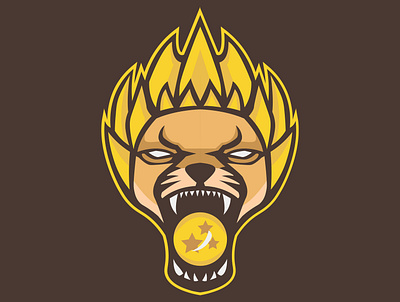 Goku lion art branding clean design graphic design illustration illustrator logo minimal pintrest