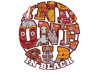 LOGO INDONESIA IN BLACK branding design flat icon illustration illustrator logo logo design