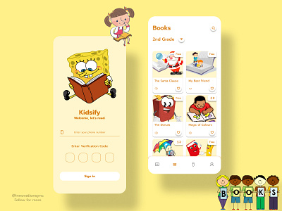 Children Books App Design animation behance branding dailyui design flatdesign graphicdesign illustration innovation innovationsync interface logo minimal mobileui typography ui uitrends ux uxui webdesign