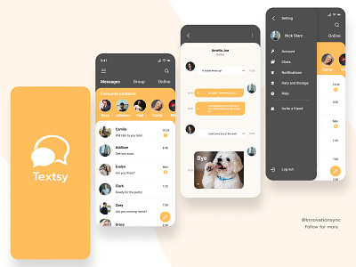 Chatting App Mobile Ui Design animation branding dailyui digitaldesign flatdesign graphicdesign illustration innovationsync latestdesign logo minimal mobiledesign mobileui productdesign typography uitrends userexperience userinterface vector webdesign