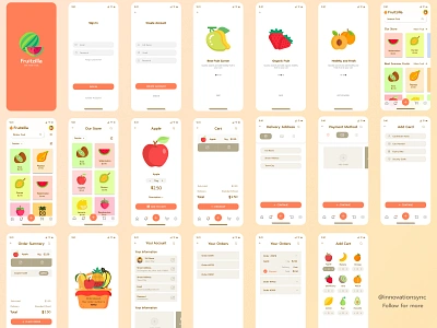 Fruit App Ui Concept animation appdesign branding dailyui digitaldesign flatdesign graphicdesign illustration innovationsync interface landingpage logo minimal mobileui print productdesign typography uidesign uidesignpatterns webdesign