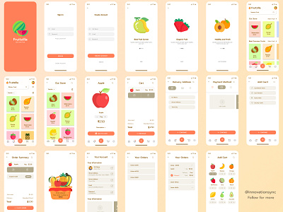 Fruit App Ui Concept animation appdesign branding dailyui digitaldesign flatdesign graphicdesign illustration innovationsync interface landingpage logo minimal mobileui print productdesign typography uidesign uidesignpatterns webdesign