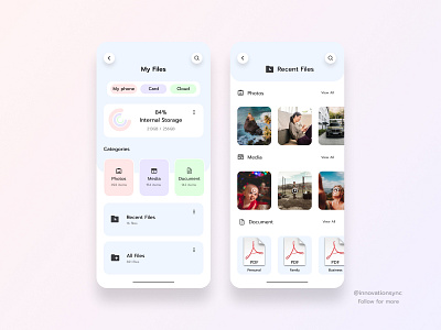 File Management Application Ui Design animation appdesign art branding digitaldesign flatdesign graphicdesign illustration innovationsync landingpage logo minimal mobiledesign print productdesign typography userexperience userinterface vector webdesign