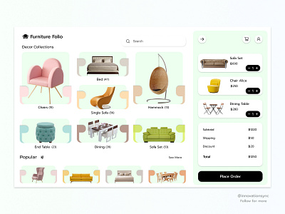 Furniture App Web Ui Design